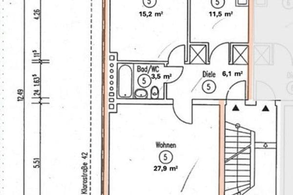 Pronájem bytu 2+1 63 m², Julienstraße 1, Essen, Severní Porýní-Vestfálsko Pronájem bytu 2+1 63 m², Julienstraße 1, Essen, Severní Porýní-Vestfálsko