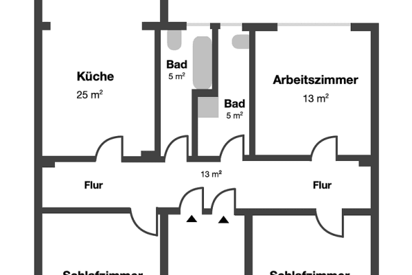 Pronájem bytu 3+kk 91 m², Gronaustraße 99, Wuppertal Pronájem bytu 3+kk 91 m², Gronaustraße 99, Wuppertal