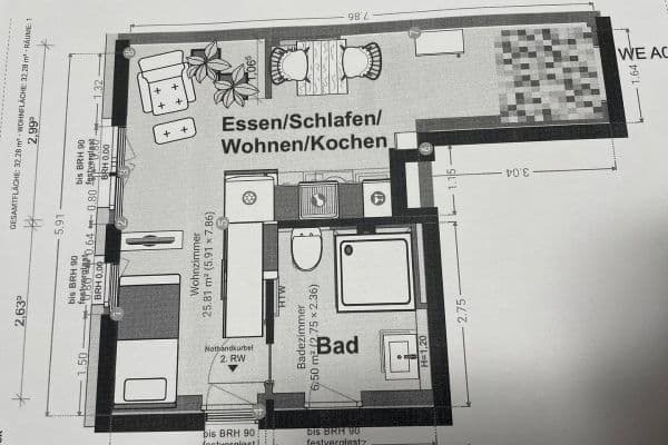 Pronájem bytu 1+1 31 m², Nürnberg Pronájem bytu 1+1 31 m², Nürnberg