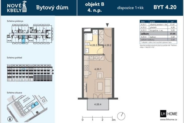 Pronájem bytu 1+kk 28 m², Mladoboleslavská, Praha Pronájem bytu 1+kk 28 m², Mladoboleslavská, Praha
