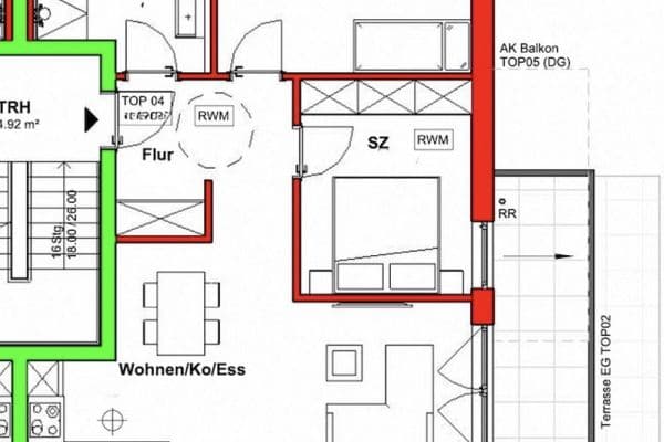 Pronájem bytu 3+1 70 m², Kammererstraße 56, Traunstein, Bavorsko Pronájem bytu 3+1 70 m², Kammererstraße 56, Traunstein, Bavorsko