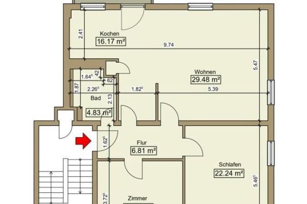 Pronájem bytu 3+1 99 m², Levi-Strauss-Straße 9R, Kitzingen Pronájem bytu 3+1 99 m², Levi-Strauss-Straße 9R, Kitzingen