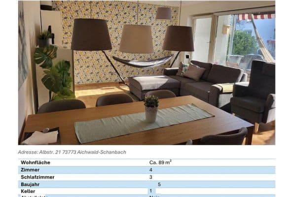 Pronájem bytu 4+1 89 m², Albstraße 21, Aichwald Pronájem bytu 4+1 89 m², Albstraße 21, Aichwald