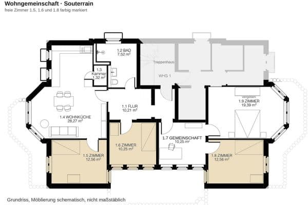 Pronájem bytu 1+1 11 m², Berlin, Berlín Pronájem bytu 1+1 11 m², Berlin, Berlín
