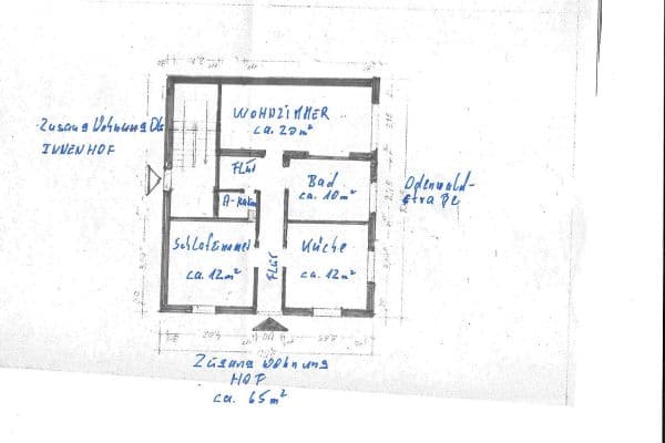 Pronájem bytu 2+1 65 m², Odenwaldstraße 39, Otzberg Pronájem bytu 2+1 65 m², Odenwaldstraße 39, Otzberg