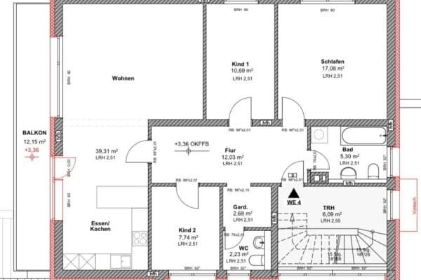 Pronájem bytu 4+1 100 m², Neckargemünd / Dilsberg Pronájem bytu 4+1 100 m², Neckargemünd / Dilsberg