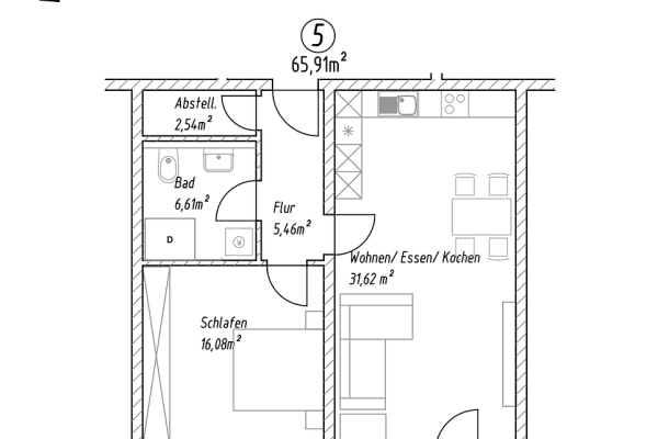 Pronájem bytu 2+1 66 m², Haupstraße 39, Unterdietfurt Pronájem bytu 2+1 66 m², Haupstraße 39, Unterdietfurt