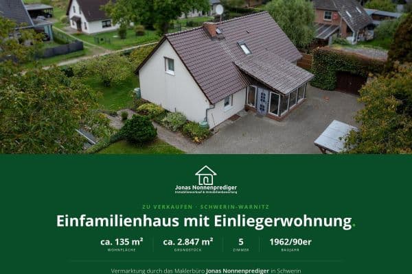 Prodej domu 135 m², pozemek 2.847 m², Trebbower Straße 8, Schwerin Prodej domu 135 m², pozemek 2.847 m², Trebbower Straße 8, Schwerin