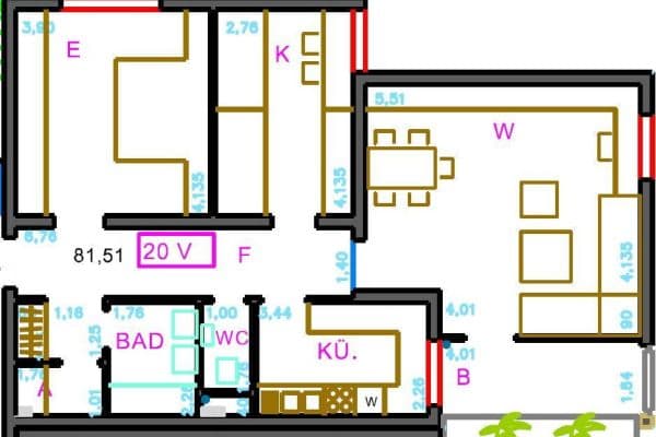 Pronájem bytu 3+1 84 m², Renningen Pronájem bytu 3+1 84 m², Renningen