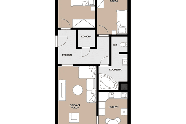 Prodej bytu 3+1 74 m², Šluknovská, Praha Prodej bytu 3+1 74 m², Šluknovská, Praha