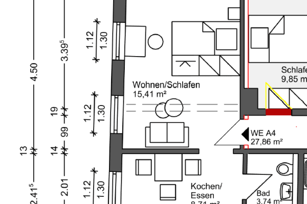 Pronájem bytu 1+1 14 m², Bahnhofstraße 13, Münchberg Pronájem bytu 1+1 14 m², Bahnhofstraße 13, Münchberg
