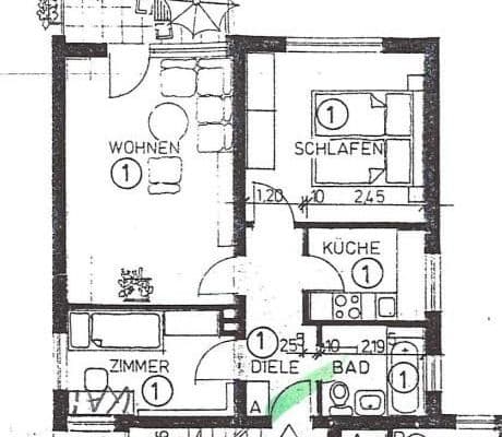 Pronájem bytu 2+kk 56 m², Gräfelfing, Bavorsko Pronájem bytu 2+kk 56 m², Gräfelfing, Bavorsko