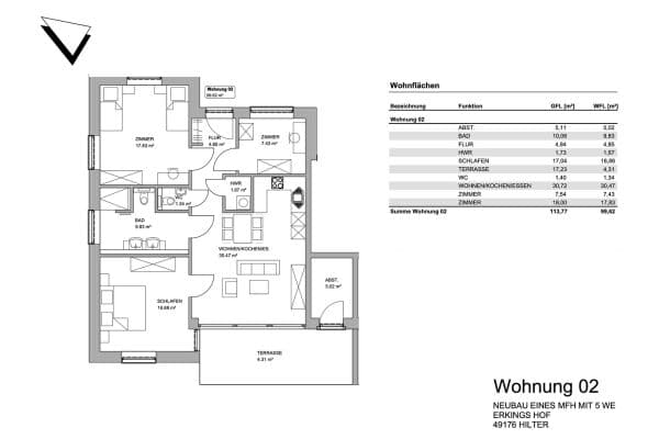 Prodej bytu 4+1 100 m², Erkings Hof 2, Hilter Prodej bytu 4+1 100 m², Erkings Hof 2, Hilter