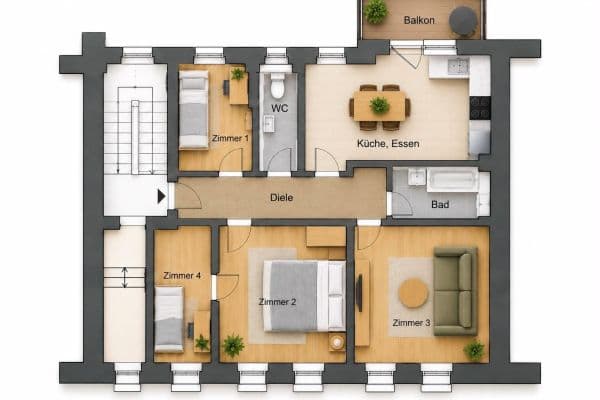 Pronájem bytu 4+1 96 m², Fenitzerstraße 29, Nürnberg, Bavorsko Pronájem bytu 4+1 96 m², Fenitzerstraße 29, Nürnberg, Bavorsko