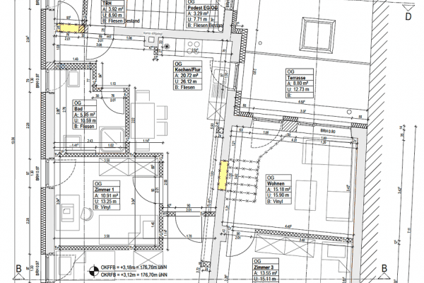Pronájem bytu 4+1 91 m², Würzburg, Bavorsko Pronájem bytu 4+1 91 m², Würzburg, Bavorsko