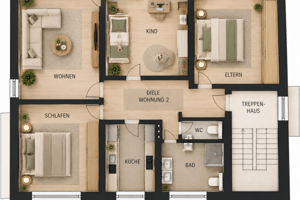 Pronájem bytu 4+1 99 m², Sassenberg Pronájem bytu 4+1 99 m², Sassenberg