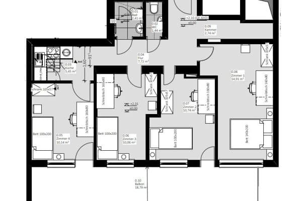 Pronájem bytu 14 m², Terofalstraße 53, München, Bavorsko Pronájem bytu 14 m², Terofalstraße 53, München, Bavorsko