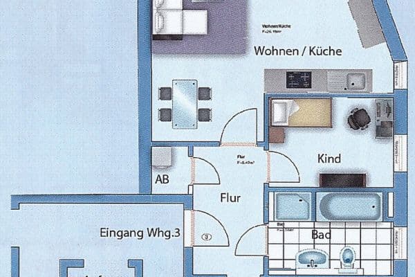 Pronájem bytu 3+1 68 m², Senden Pronájem bytu 3+1 68 m², Senden