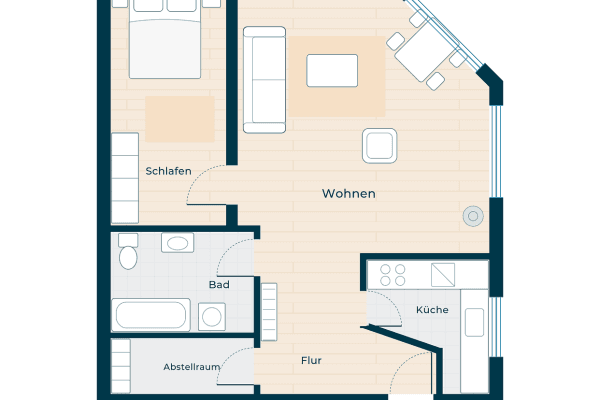 Pronájem bytu 2+1 65 m², Gröpelinger Heerstraße 328, Bremen, Bremen Pronájem bytu 2+1 65 m², Gröpelinger Heerstraße 328, Bremen, Bremen