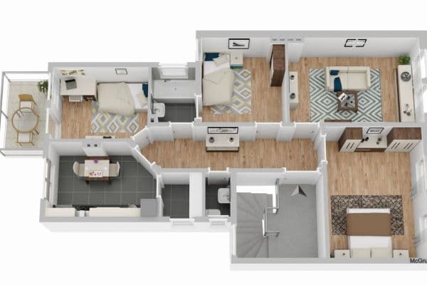 Pronájem bytu 4+1 103 m², Uhlandstraße, Osnabrück Pronájem bytu 4+1 103 m², Uhlandstraße, Osnabrück