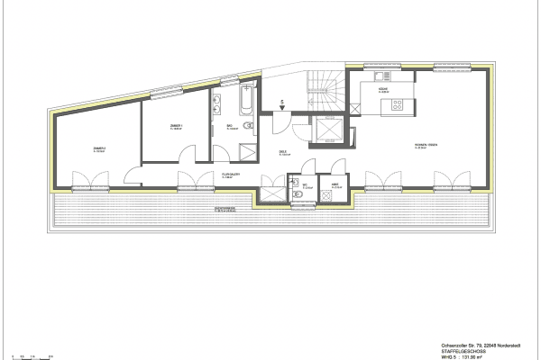 Pronájem bytu 3+1 133 m², Ochsenzoller Straße 79, Norderstedt Pronájem bytu 3+1 133 m², Ochsenzoller Straße 79, Norderstedt
