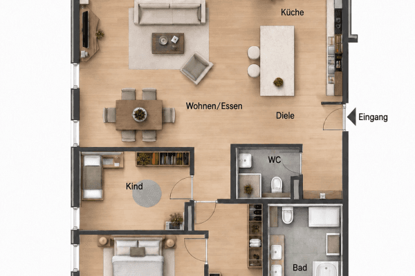 Prodej bytu 3+kk 114 m², Olgastraße 7, Holzgerlingen Prodej bytu 3+kk 114 m², Olgastraße 7, Holzgerlingen