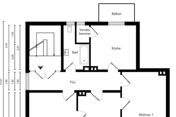 Pronájem bytu 3+1 91 m², Schwartauer Allee, Lübeck, Šlesvicko-Holštýnsko Pronájem bytu 3+1 91 m², Schwartauer Allee, Lübeck, Šlesvicko-Holštýnsko