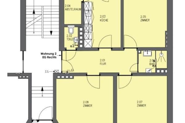 Pronájem bytu 3+1 71 m², Schillerstr. 5a, Wilhelmshaven, Dolní Sasko Pronájem bytu 3+1 71 m², Schillerstr. 5a, Wilhelmshaven, Dolní Sasko