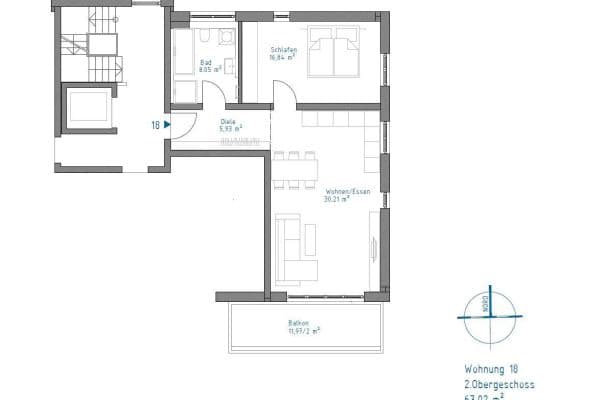 Pronájem bytu 2+1 68 m², Augsburg Pronájem bytu 2+1 68 m², Augsburg