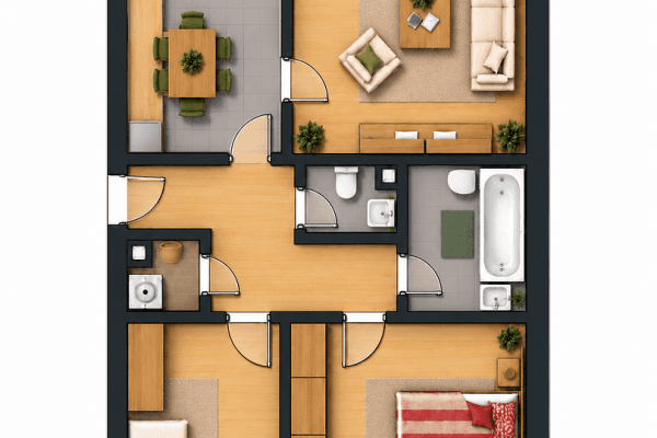 Pronájem bytu 3+1 75 m², Gemenweg 174, Münster, Severní Porýní-Vestfálsko Pronájem bytu 3+1 75 m², Gemenweg 174, Münster, Severní Porýní-Vestfálsko