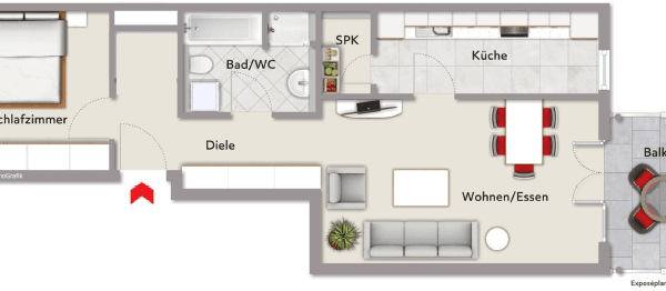 Pronájem bytu 2+1 67 m², Carlo-Schmid-Str.6, Wiesbaden Pronájem bytu 2+1 67 m², Carlo-Schmid-Str.6, Wiesbaden