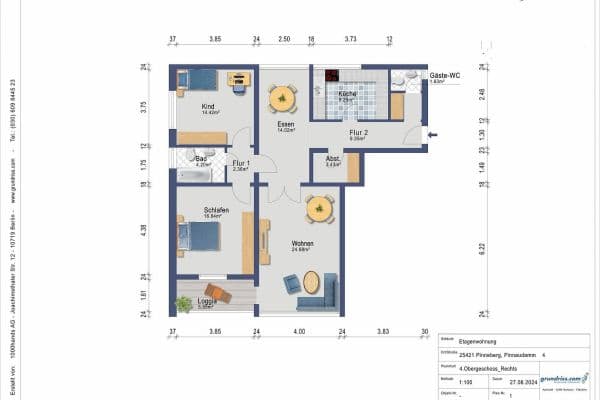 Pronájem bytu 3+1 104 m², Pinnaudamm 4, Pinneberg Pronájem bytu 3+1 104 m², Pinnaudamm 4, Pinneberg