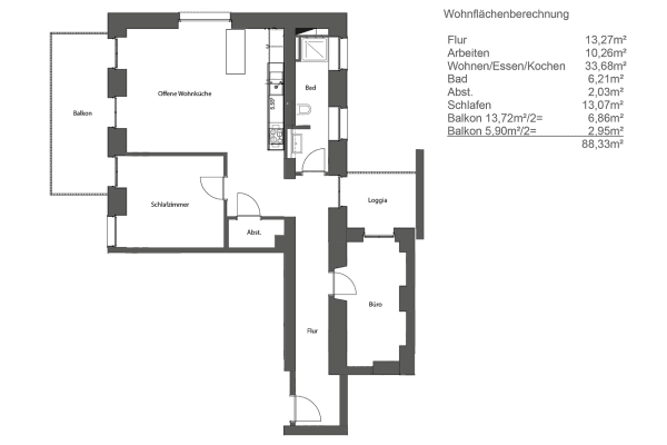 Pronájem bytu 3+1 89 m², Offenbach Pronájem bytu 3+1 89 m², Offenbach