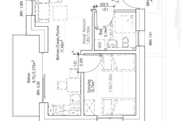 Pronájem bytu 2+1 45 m², Im Bannholz, Badenweiler Pronájem bytu 2+1 45 m², Im Bannholz, Badenweiler