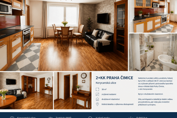 Prodej bytu 2+kk 38 m², Korycanská, Praha Prodej bytu 2+kk 38 m², Korycanská, Praha