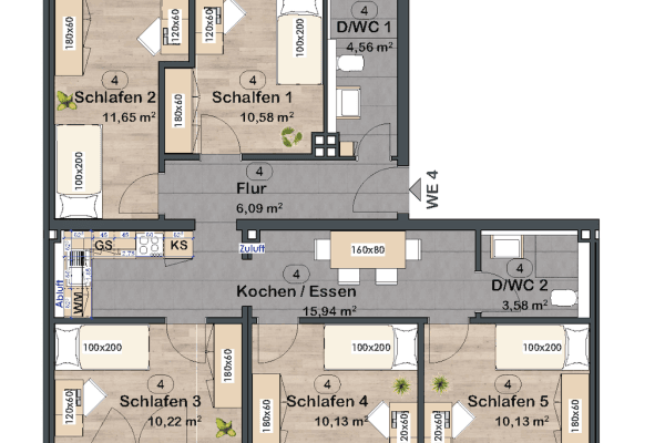 Pronájem bytu 85 m², Fürtherstr. 44, Nürnberg, Bavorsko Pronájem bytu 85 m², Fürtherstr. 44, Nürnberg, Bavorsko