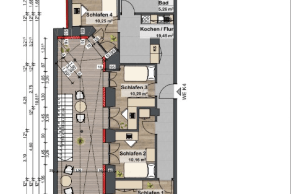 Pronájem bytu 83 m², Fürther Strasse 42a, Nürnberg, Bavorsko Pronájem bytu 83 m², Fürther Strasse 42a, Nürnberg, Bavorsko