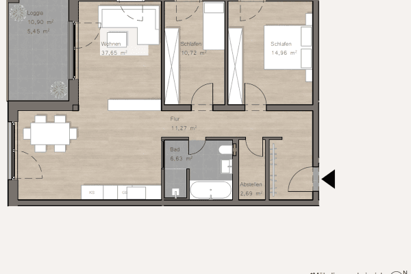 Prodej bytu 3+1 90 m², Ljuba-Senderowna Str. 11, Kassel, Hessen Prodej bytu 3+1 90 m², Ljuba-Senderowna Str. 11, Kassel, Hessen