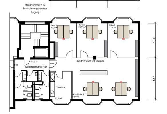 Pronájem kanceláře 146 m², Silberburgstr. 151, Stuttgart, Bádensko-Württembersko Pronájem kanceláře 146 m², Silberburgstr. 151, Stuttgart, Bádensko-Württembersko