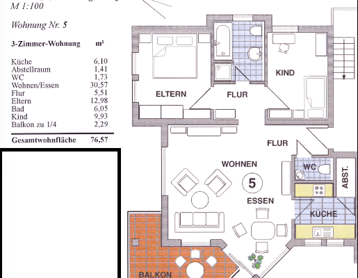Pronájem bytu 3+1 77 m², Feldstr. 1b, Eckardtshausen Pronájem bytu 3+1 77 m², Feldstr. 1b, Eckardtshausen