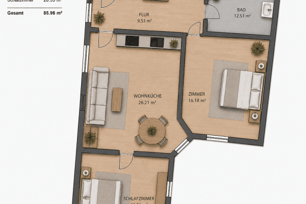 Prodej bytu 3+1 86 m², Berlin, Berlín Prodej bytu 3+1 86 m², Berlin, Berlín