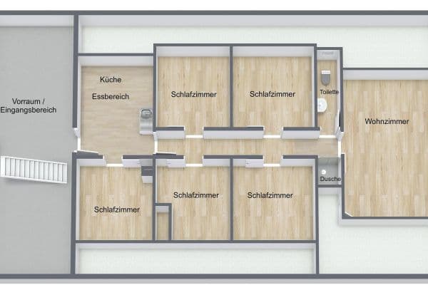 Pronájem bytu 6+1 101 m², Eckeseyer Str. 169, Hagen Pronájem bytu 6+1 101 m², Eckeseyer Str. 169, Hagen
