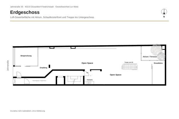 Pronájem kanceláře 231 m², Jahnstr. 35, Düsseldorf Pronájem kanceláře 231 m², Jahnstr. 35, Düsseldorf