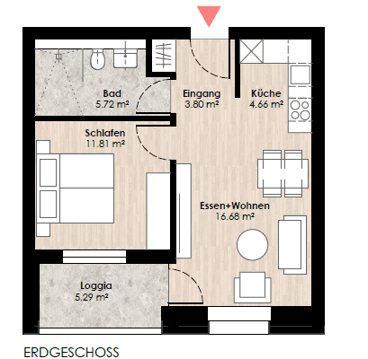 Prodej bytu 2+kk 46 m², Lünen Prodej bytu 2+kk 46 m², Lünen