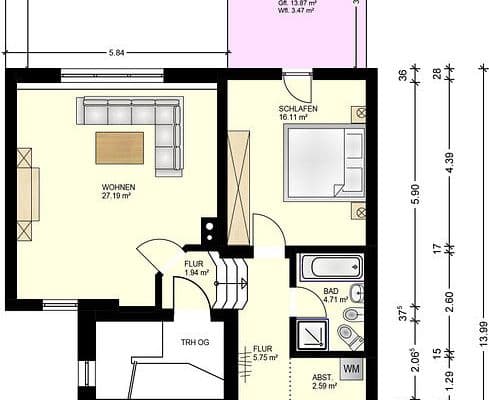 Pronájem bytu 3+1 93 m², Simmern Pronájem bytu 3+1 93 m², Simmern