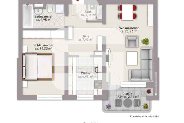 Pronájem bytu 2+1 56 m², Planegg / Martinsried, Bavorsko Pronájem bytu 2+1 56 m², Planegg / Martinsried, Bavorsko