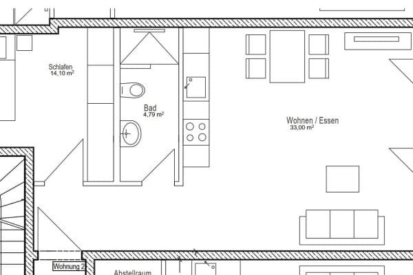 Pronájem bytu 2+1 57 m², Münchner Straße 102, Kirchseeon, Bavorsko Pronájem bytu 2+1 57 m², Münchner Straße 102, Kirchseeon, Bavorsko