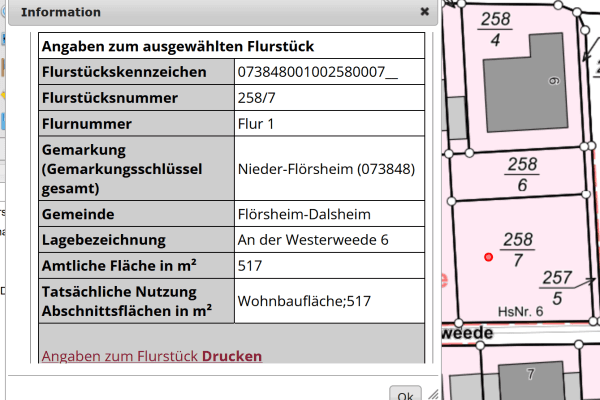 Prodej pozemku 517 m², An der Westerweede 6, Flörsheim-Dalsheim Prodej pozemku 517 m², An der Westerweede 6, Flörsheim-Dalsheim