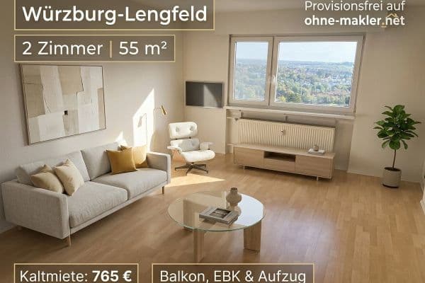Pronájem bytu 2+1 55 m², Würzburg, Bavorsko Pronájem bytu 2+1 55 m², Würzburg, Bavorsko