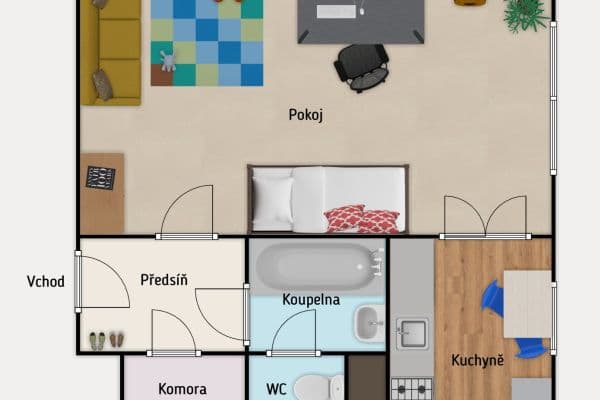 Pronájem bytu 1+1 39 m², Klánova, Praha Pronájem bytu 1+1 39 m², Klánova, Praha